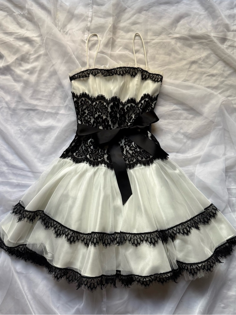 Jessica McClintock Black & White dress (Vintage) - Picture 6 of 8